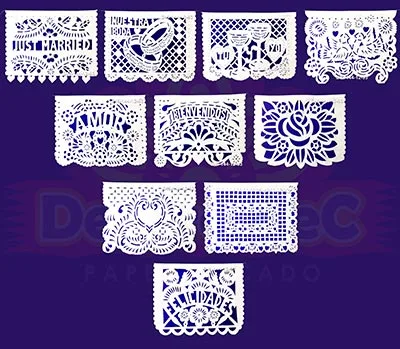 papel picado de fiestas mexicanas hecho en zamora